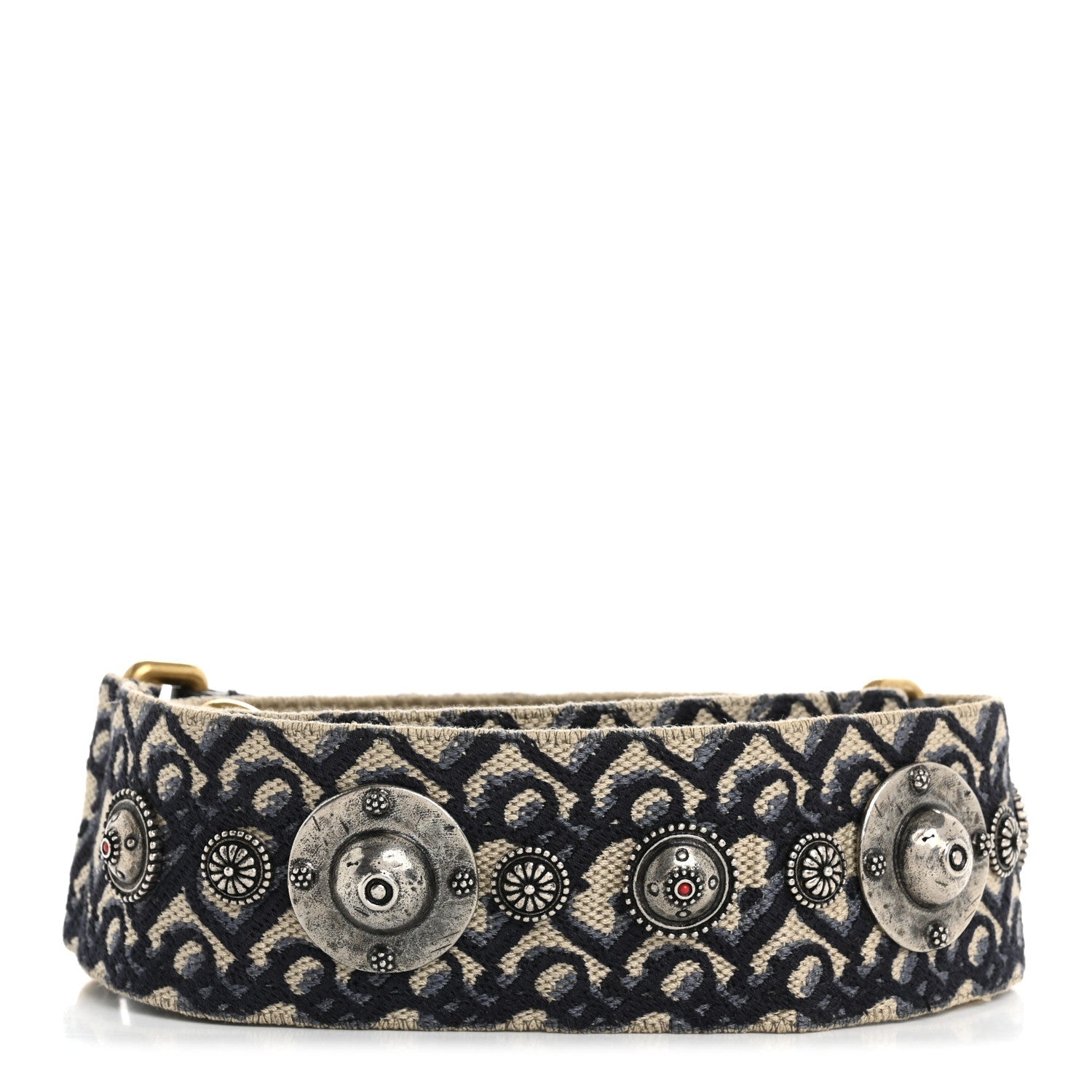 Oblique Studded Shoulder Strap Blue