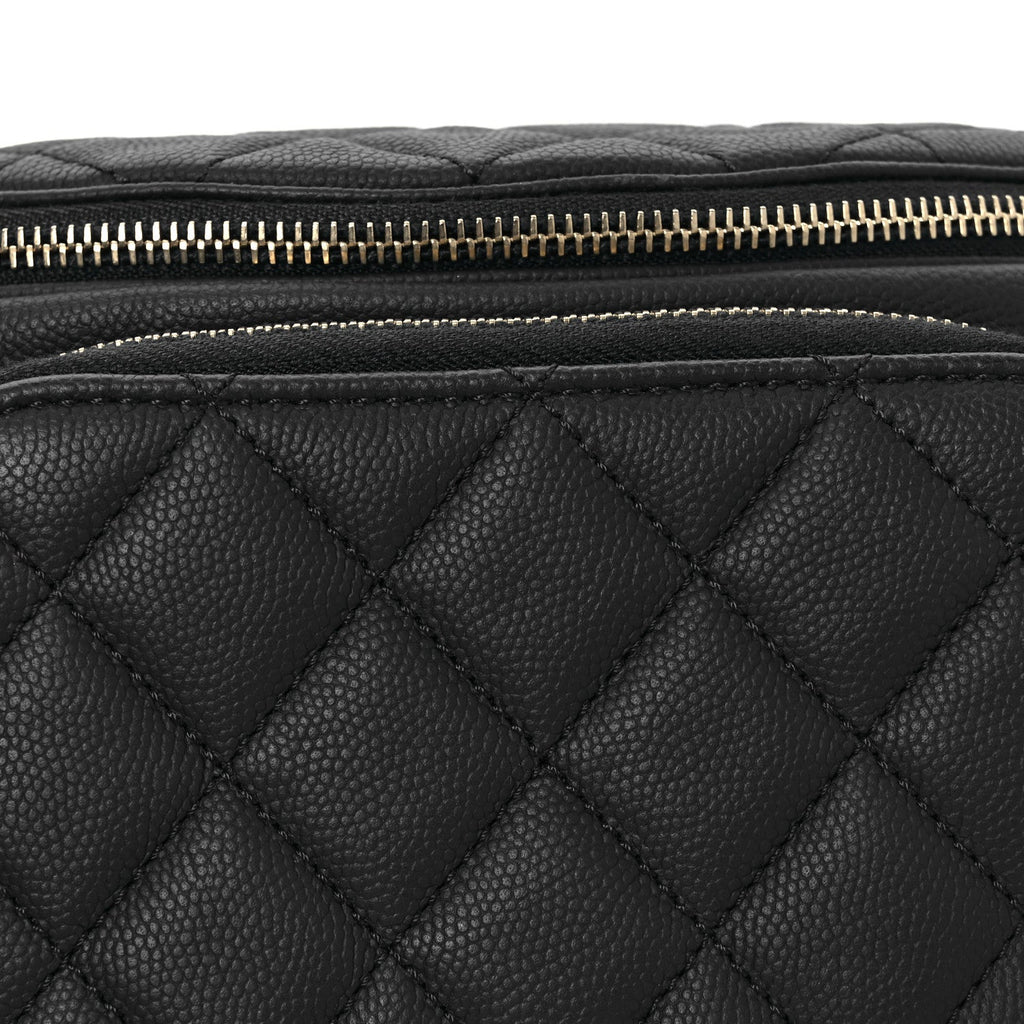 Caviar Quilted Business Affinity Waist Belt Bag Navy
