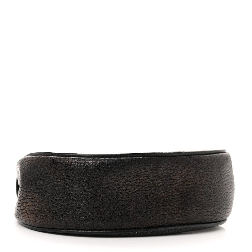 Grained Lambskin Mini Drew Shoulder Bag Black