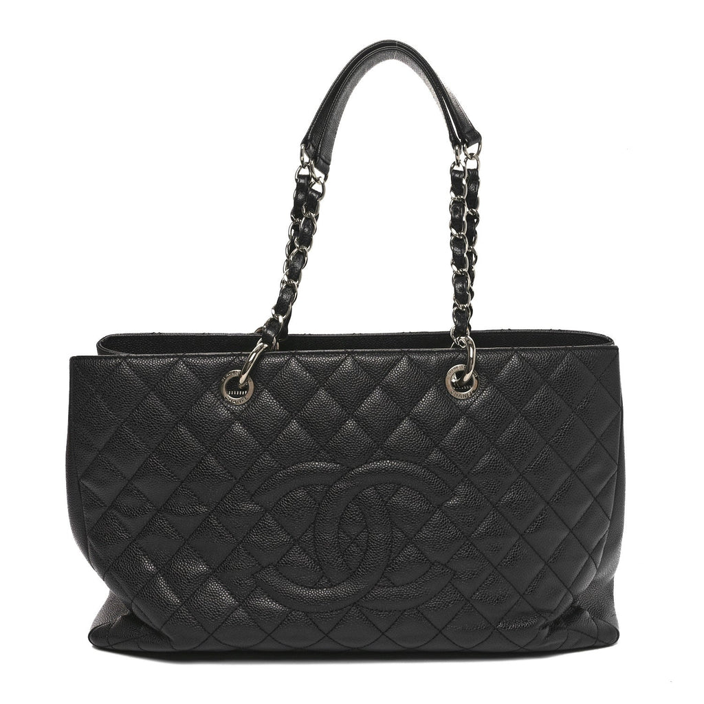 Caviar Quilted XL Grand Shopping Tote GST Black