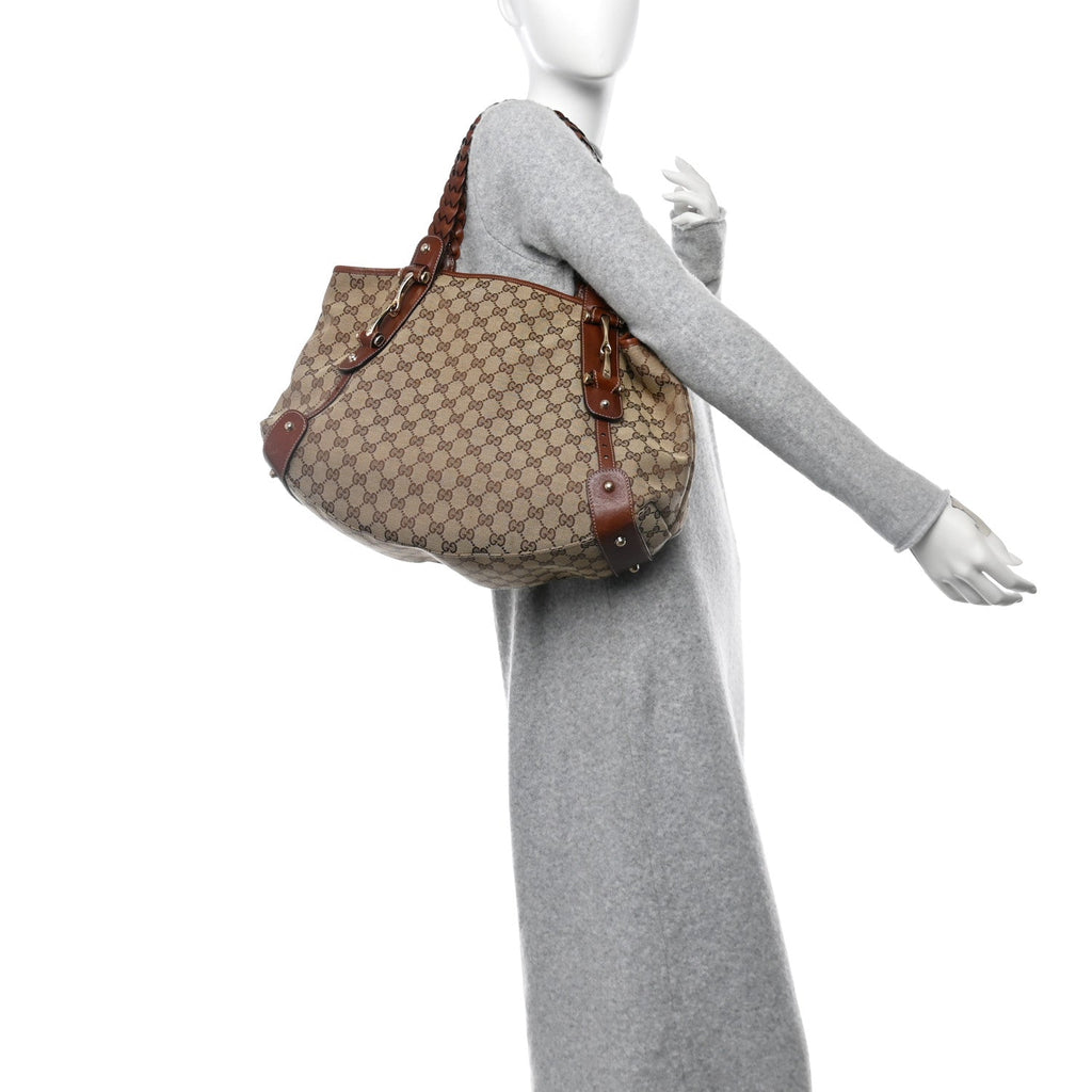 Monogram Medium Pelham Shoulder Bag Brown