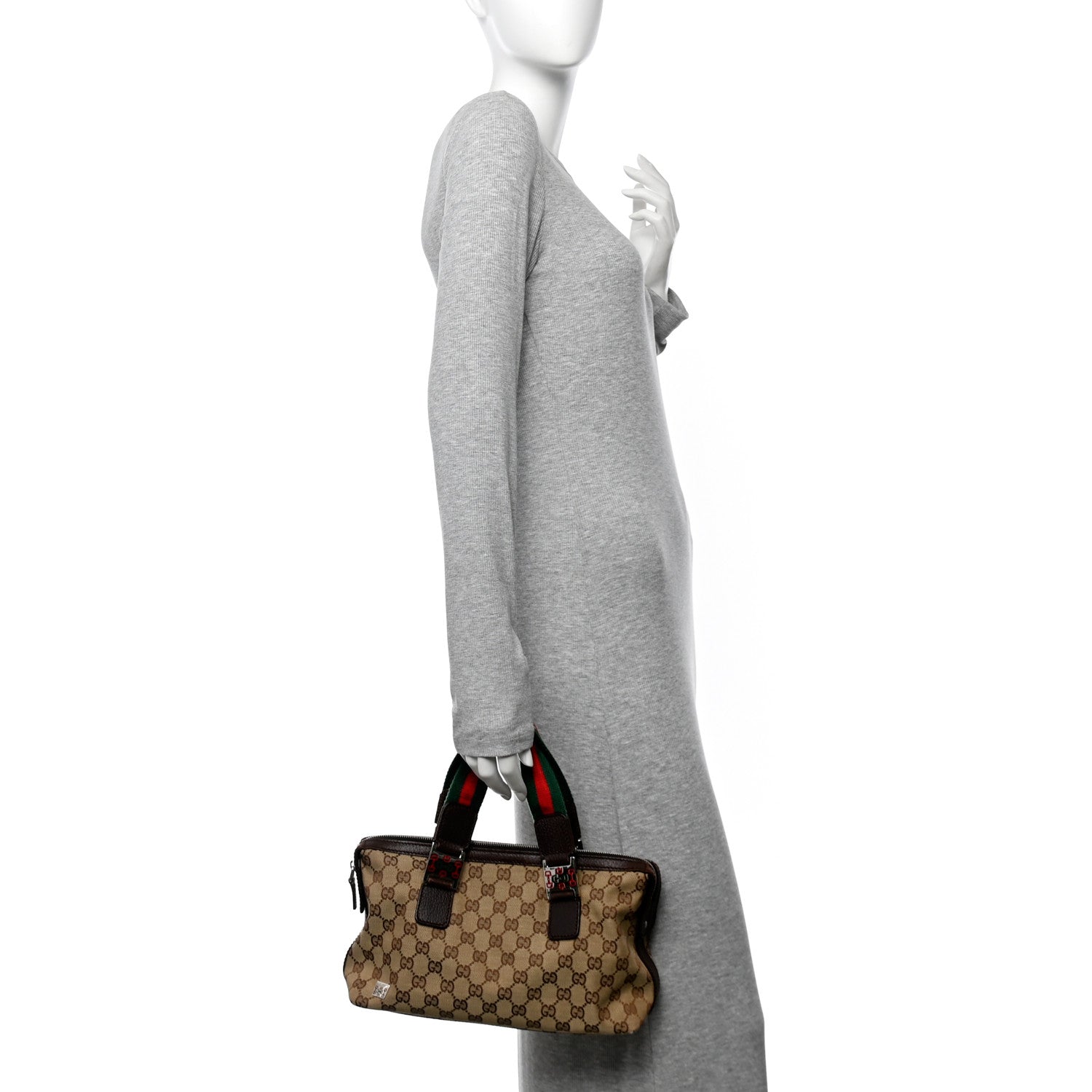 GG Monogram Web Pop Tote Brown
