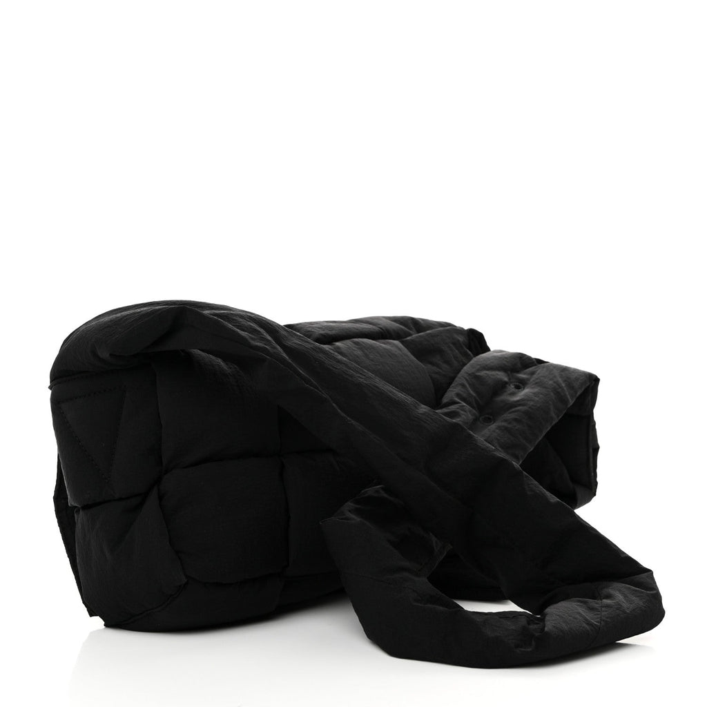 Nylon Intrecciato Padded Tech Cassette Bag Black
