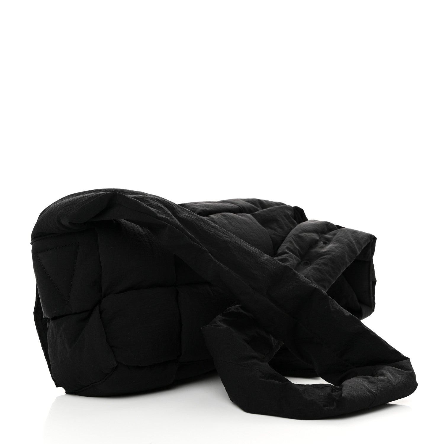 Nylon Intrecciato Padded Tech Cassette Bag Black