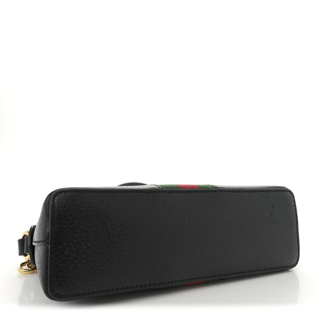 Calfskin GG Web Small Ophidia Dome Shoulder Bag Black