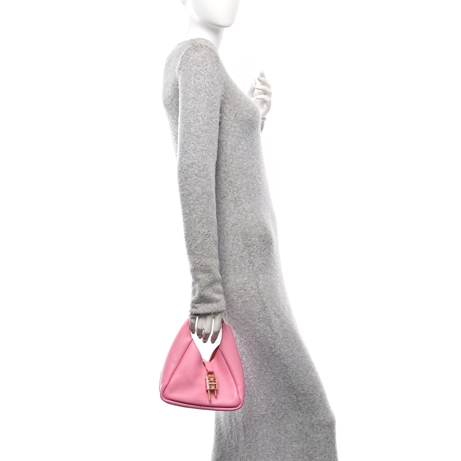 Grained Calfskin Mini G-Lock Hobo Pink