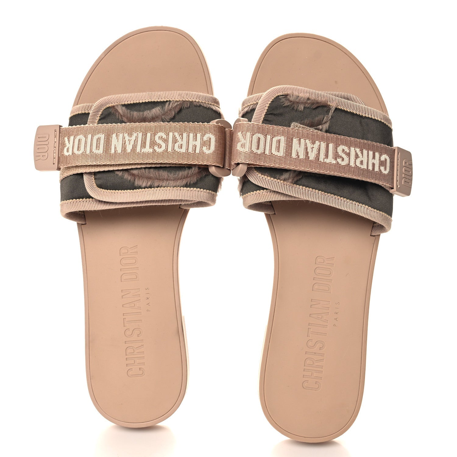 Canvas Nylon Camouflage Dior(e)volution Mule Slide Sandals 39 Nude