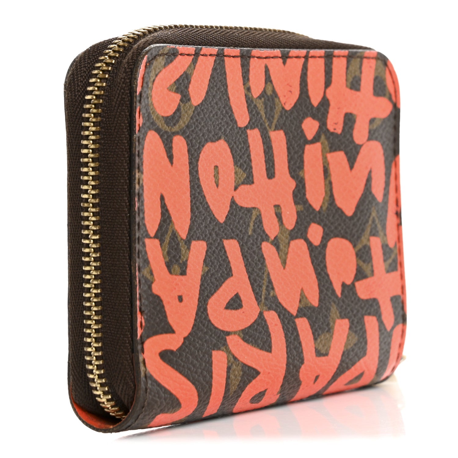Monogram Graffiti Zippy Coin Purse Orange