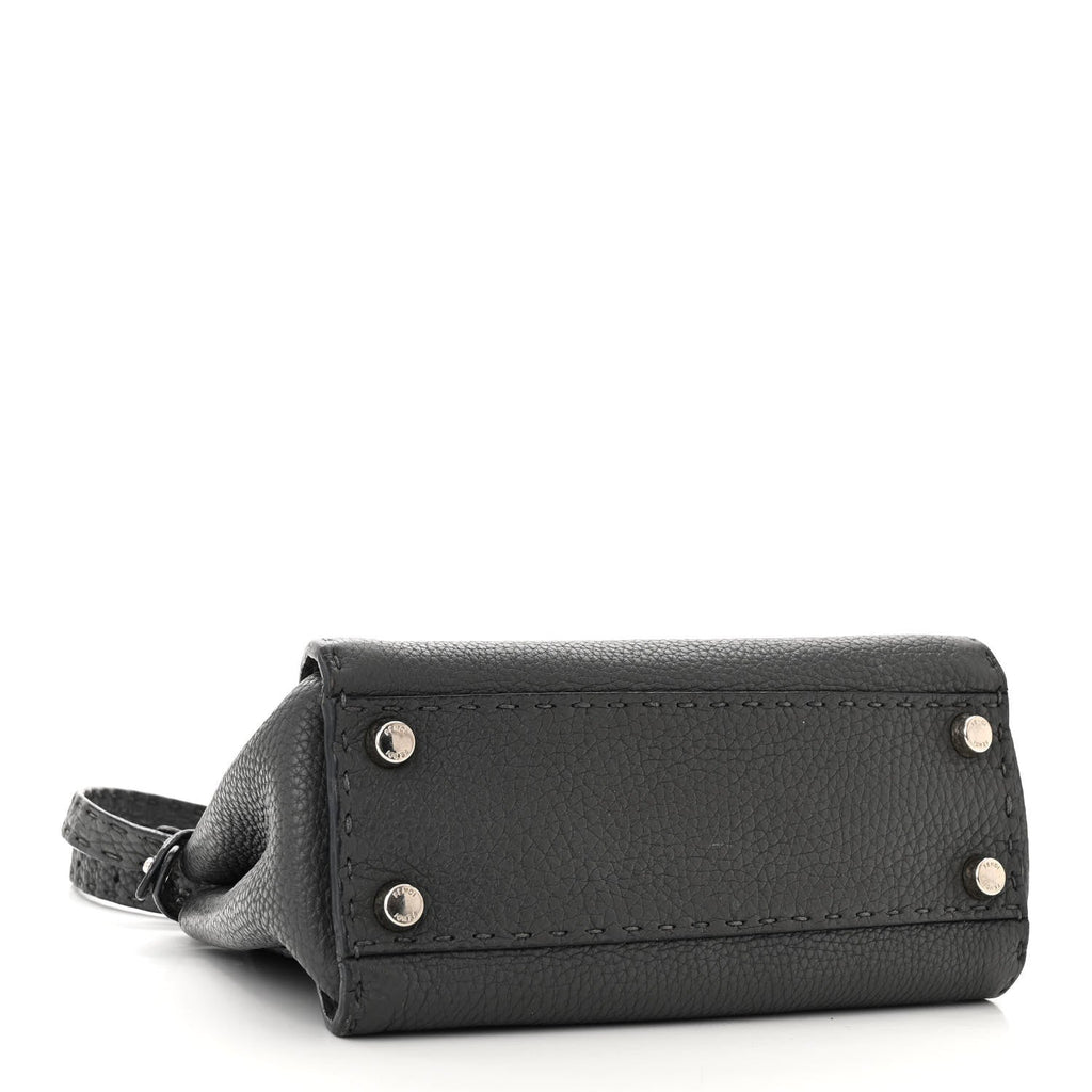 Cuoio Romano Selleria Bi-Color Mini Peekaboo Iconic Satchel Asfalto Latte