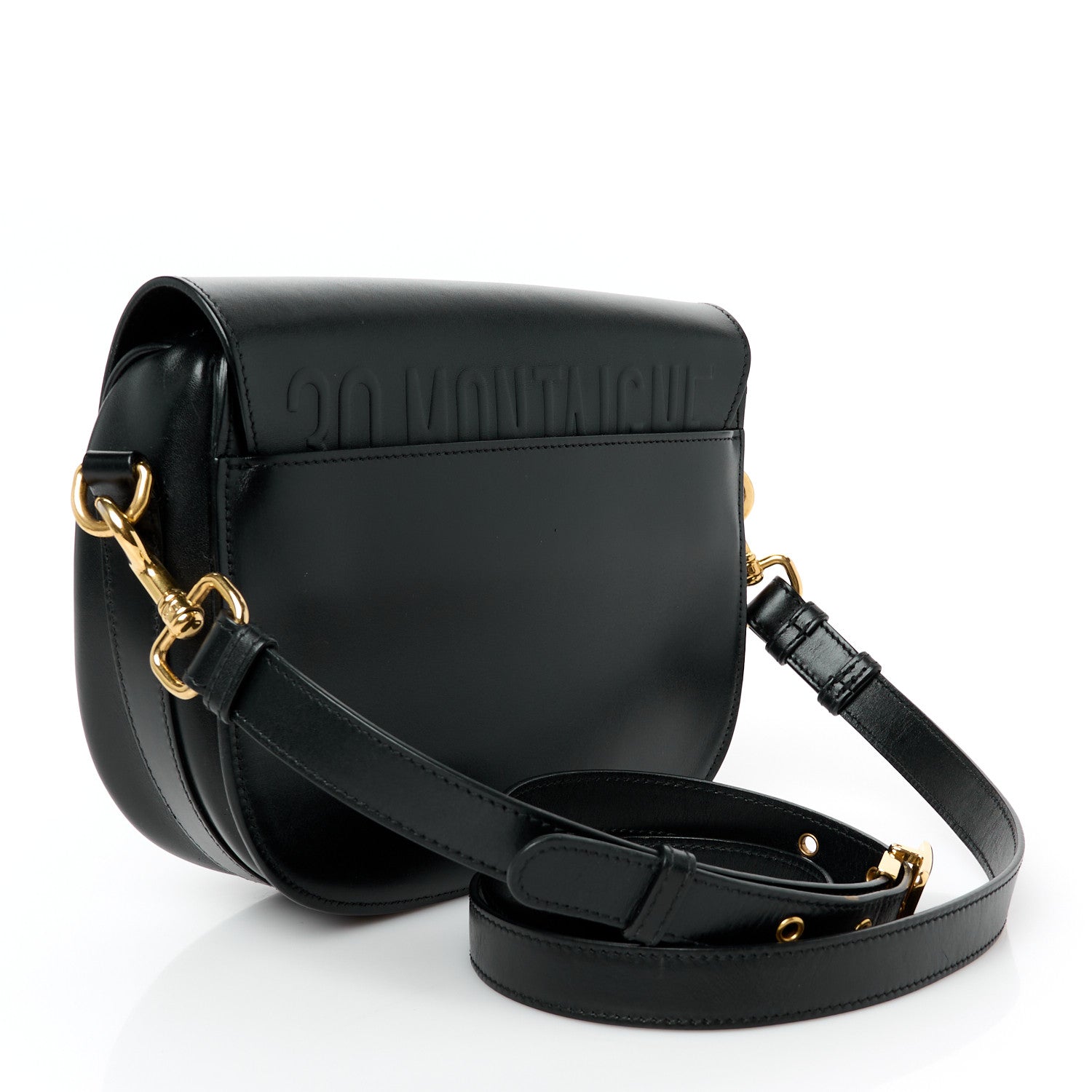 Box Calfskin Medium Bobby Flap Black