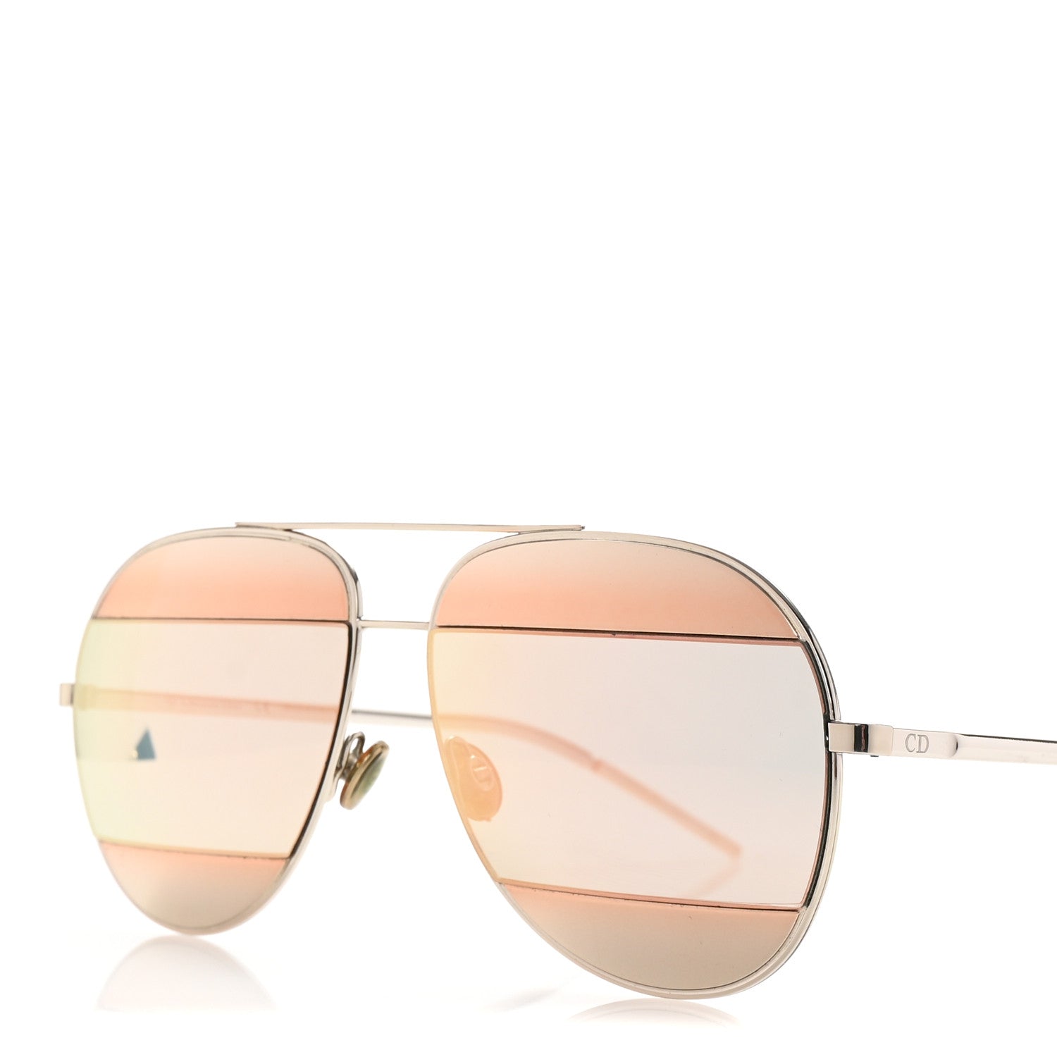 Split 1 Aviator Sunglasses Silver Blue