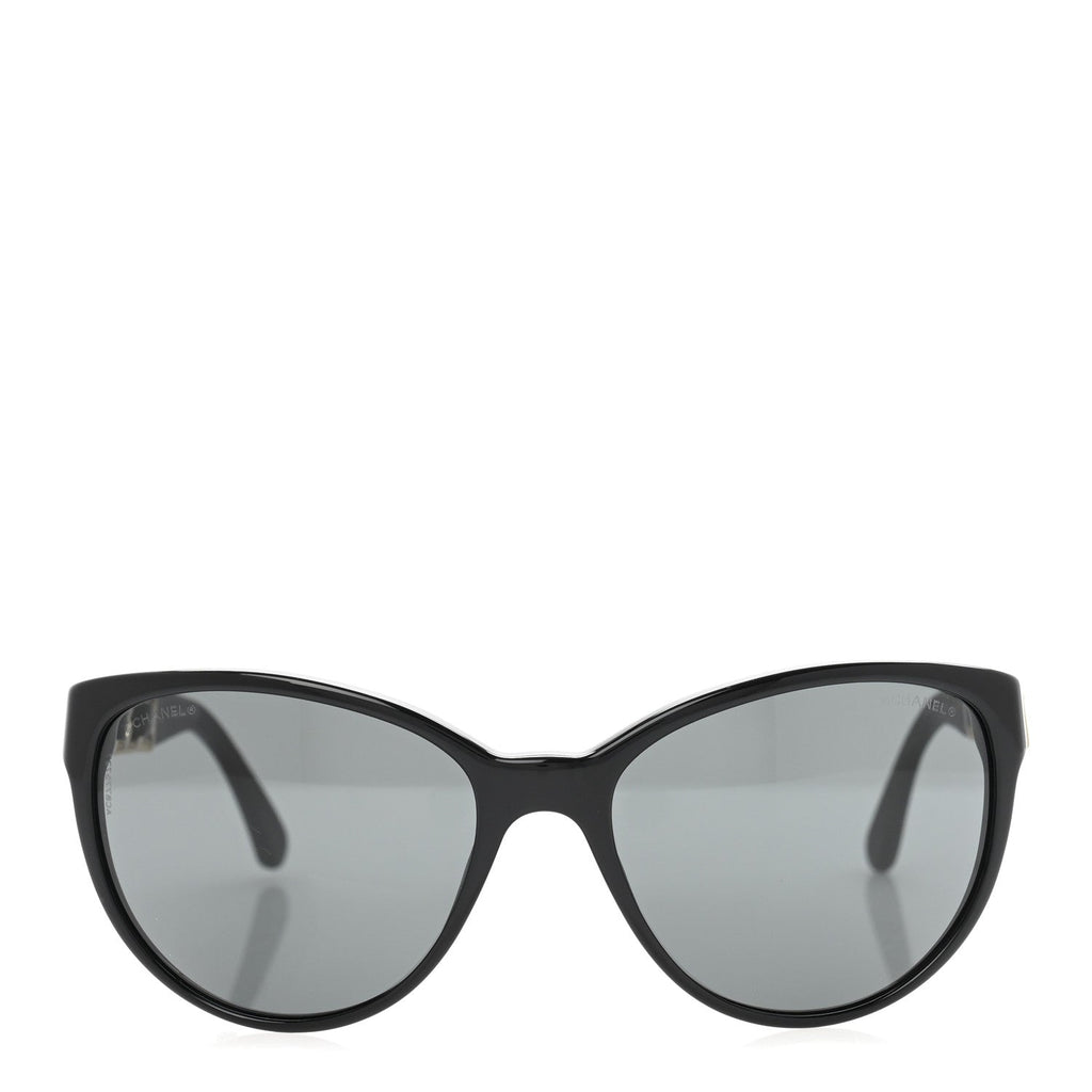 Cat Eye Chain Sunglasses 5215-Q Black