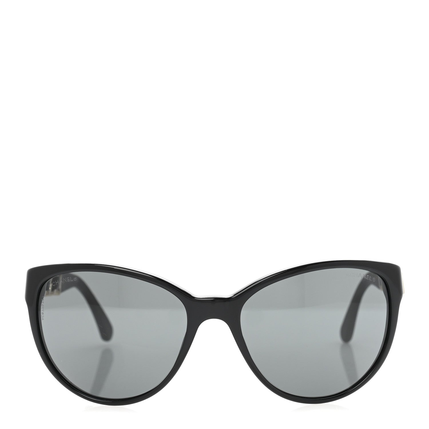 Cat Eye Chain Sunglasses 5215-Q Black