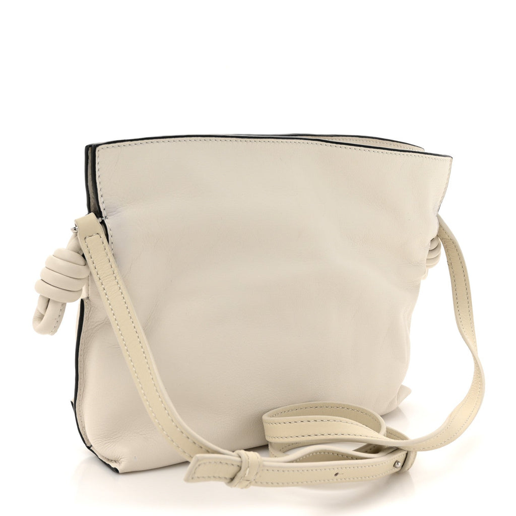 Calfskin Mini Flamenco Knot Clutch Angora