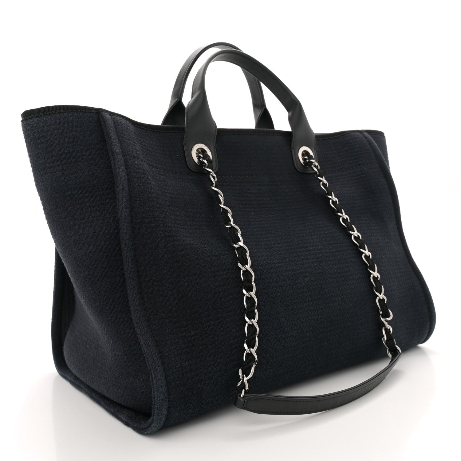 Mixed Fibers Medium Deauville Tote Dark Blue