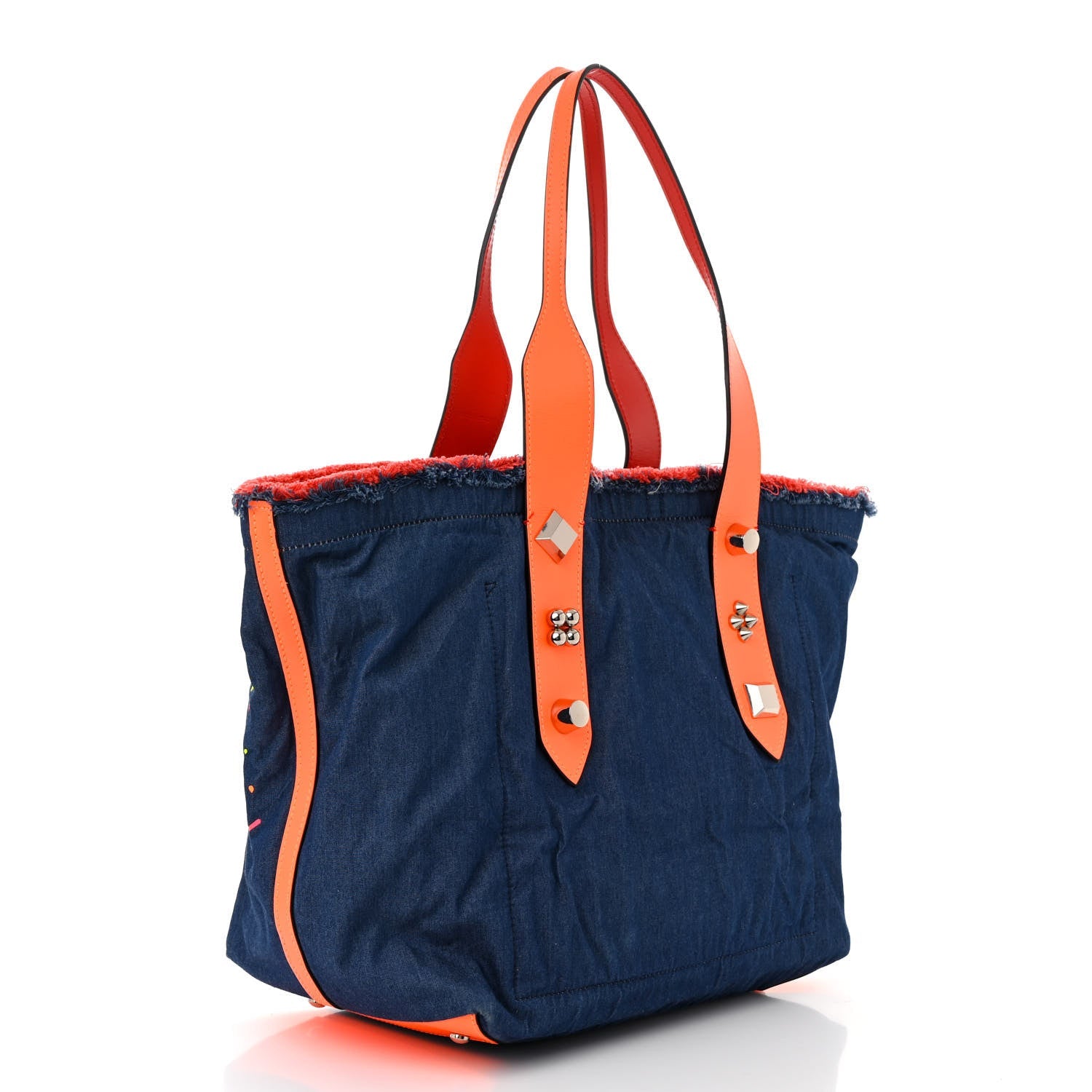 Denim Frangibus Printed Tote Blue Multicolor