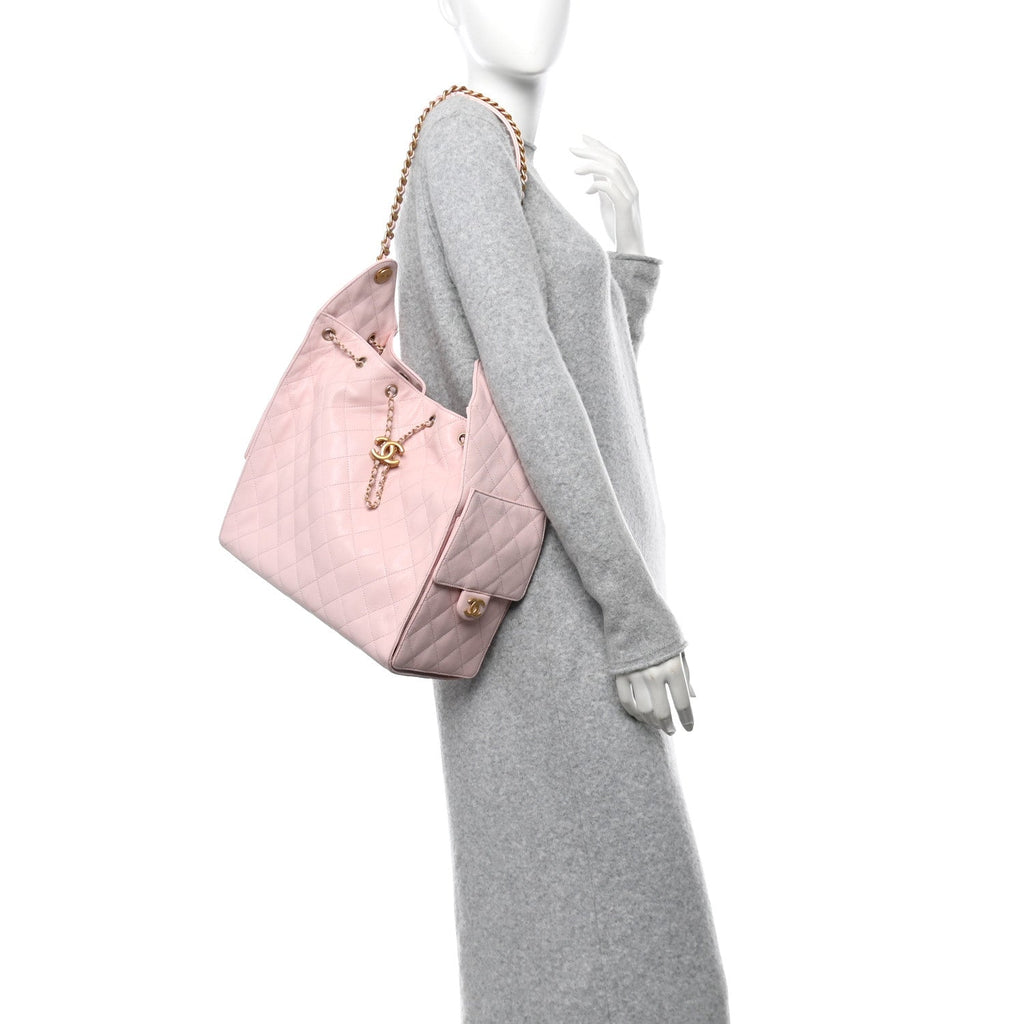 Caviar Quilted Medium Chanel 25 Handbag Pink