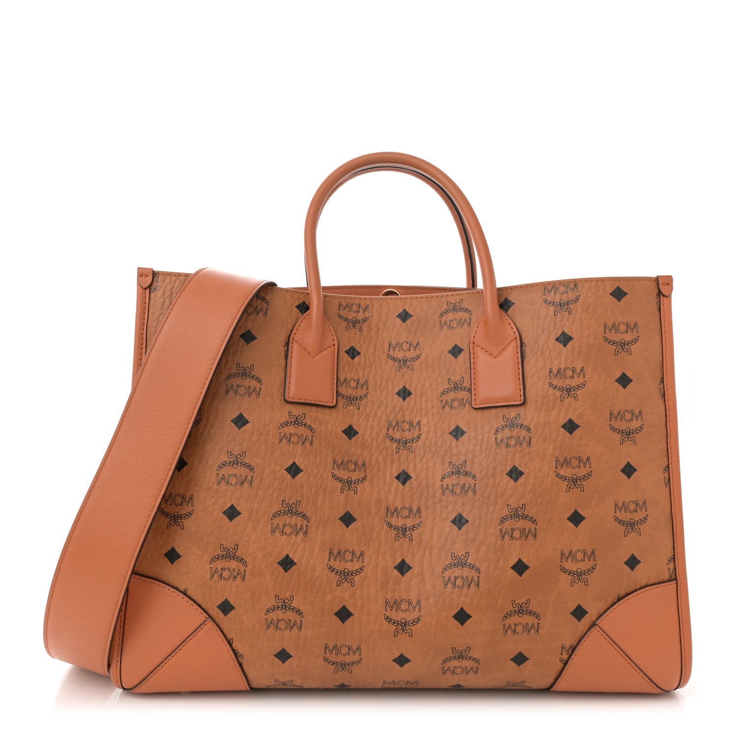 Visetos Large Munchen Tote Cognac