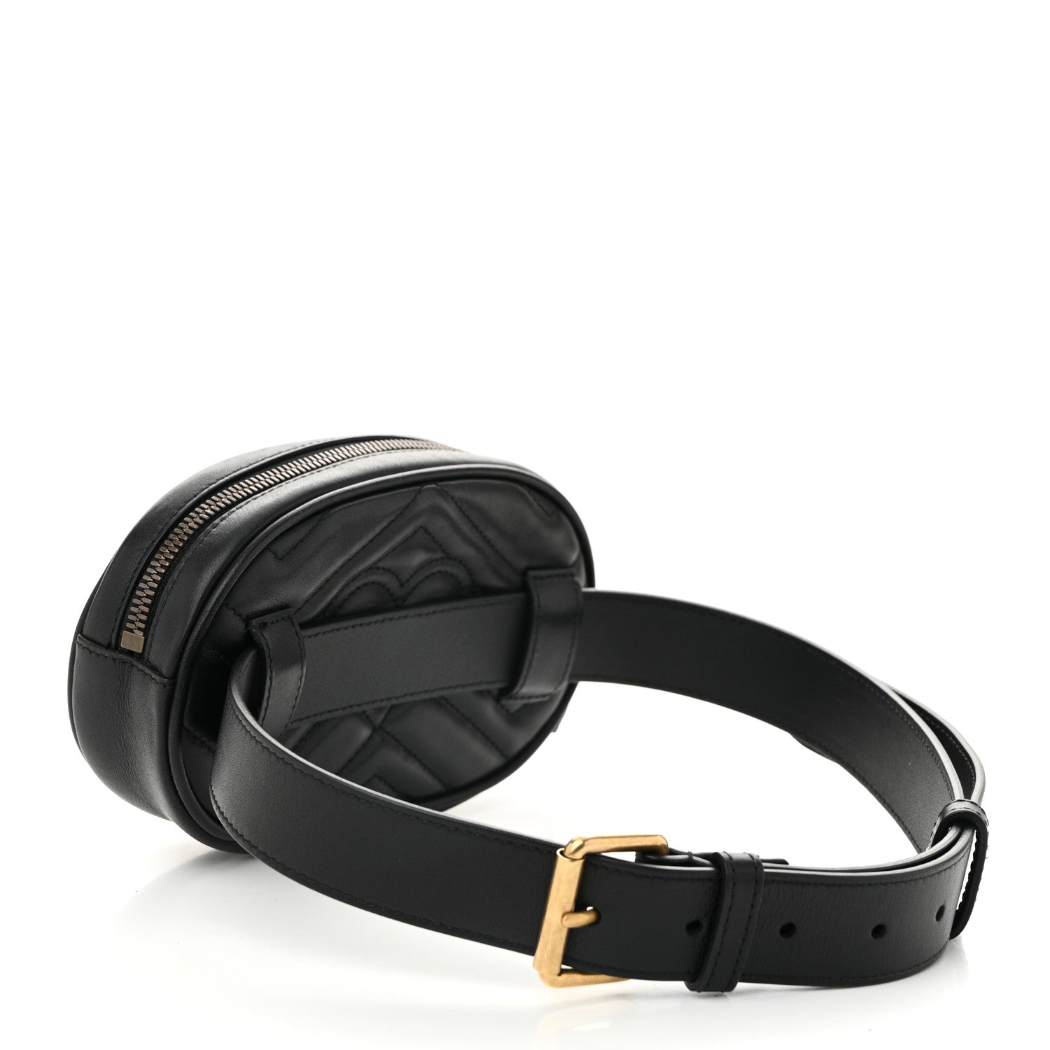 Calfskin Matelasse GG Marmont Belt Bag 75 30 Black