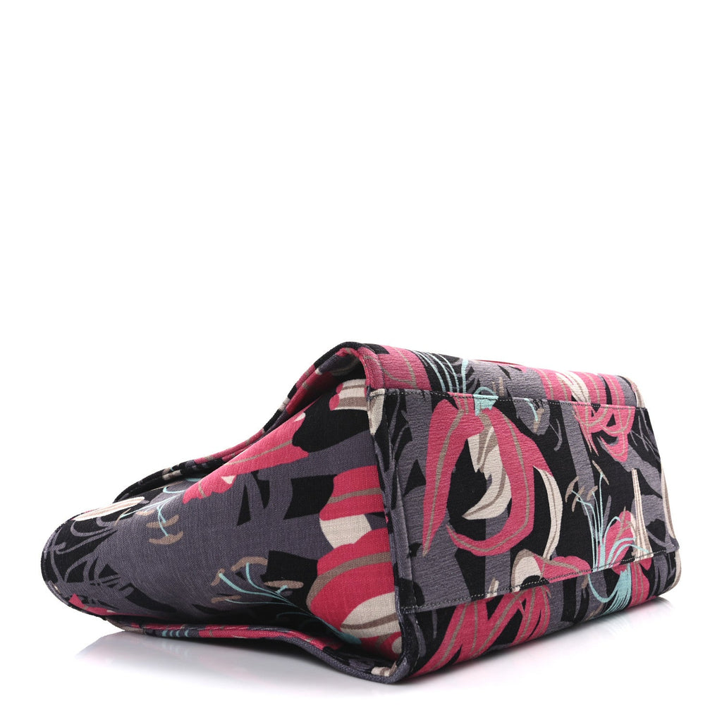 Velvet Calfskin Medium Deauville Tote Pink Multicolor