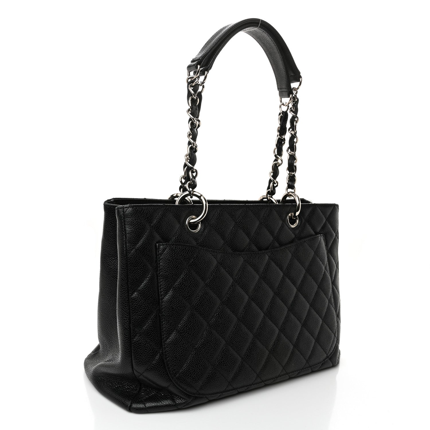 Caviar Quilted Grand Shopping Tote GST Black