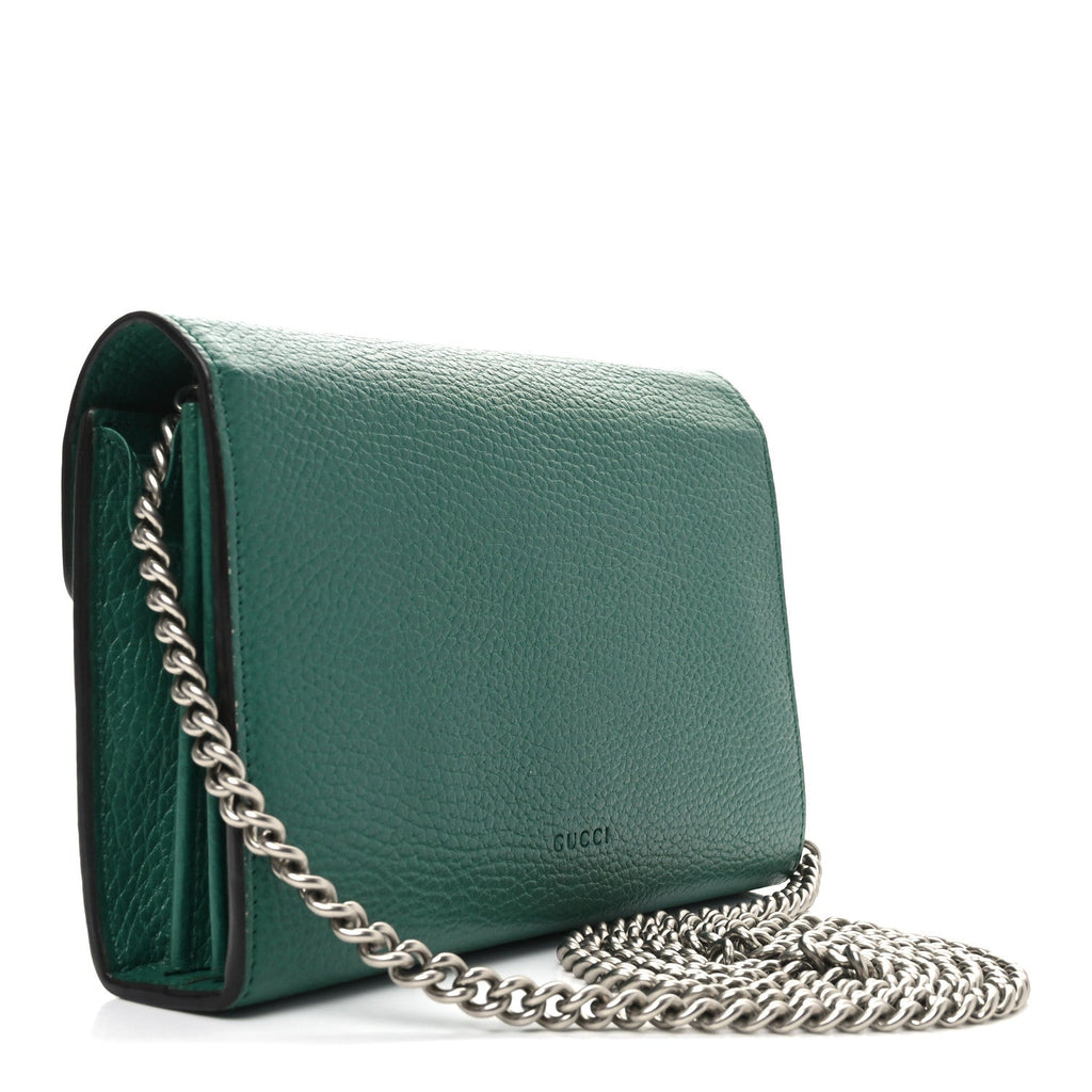 Calfskin Mini Dionysus Chain Wallet Emerald