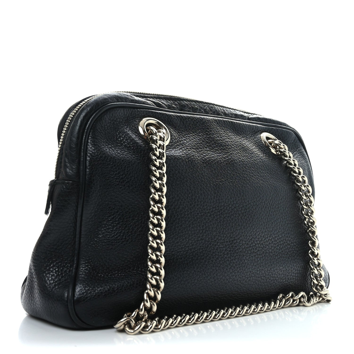 Pebbled Calfskin Small Soho Bowler Black