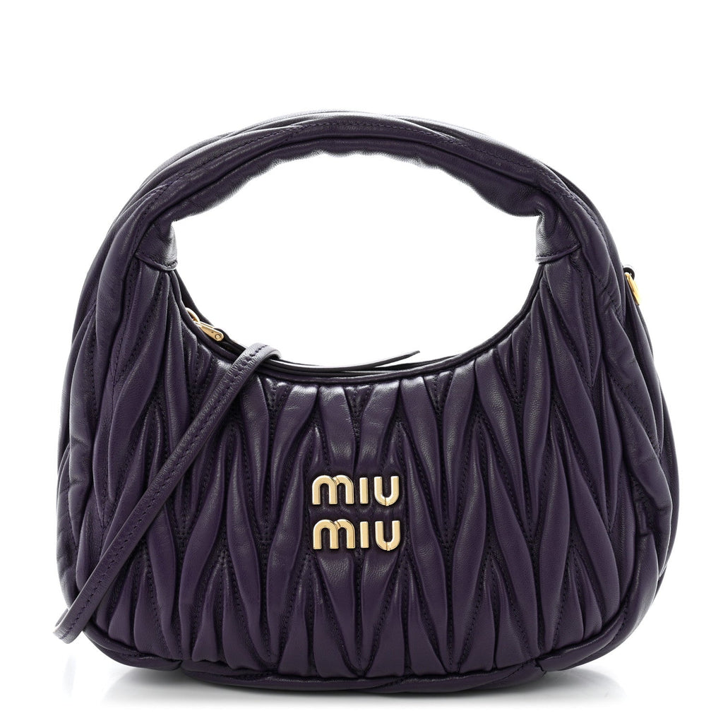 Nappa Matelasse Small Wander Hobo Viola