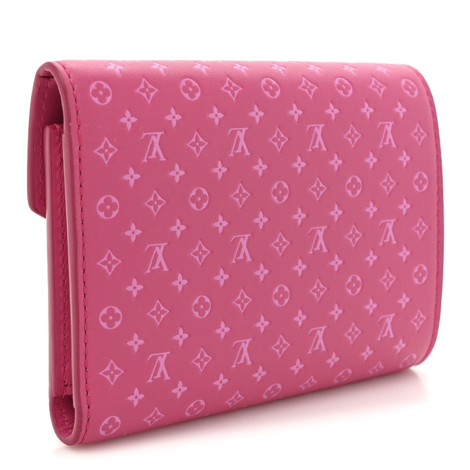 Calfskin Nanogram Embossed Victorine Wallet Rose