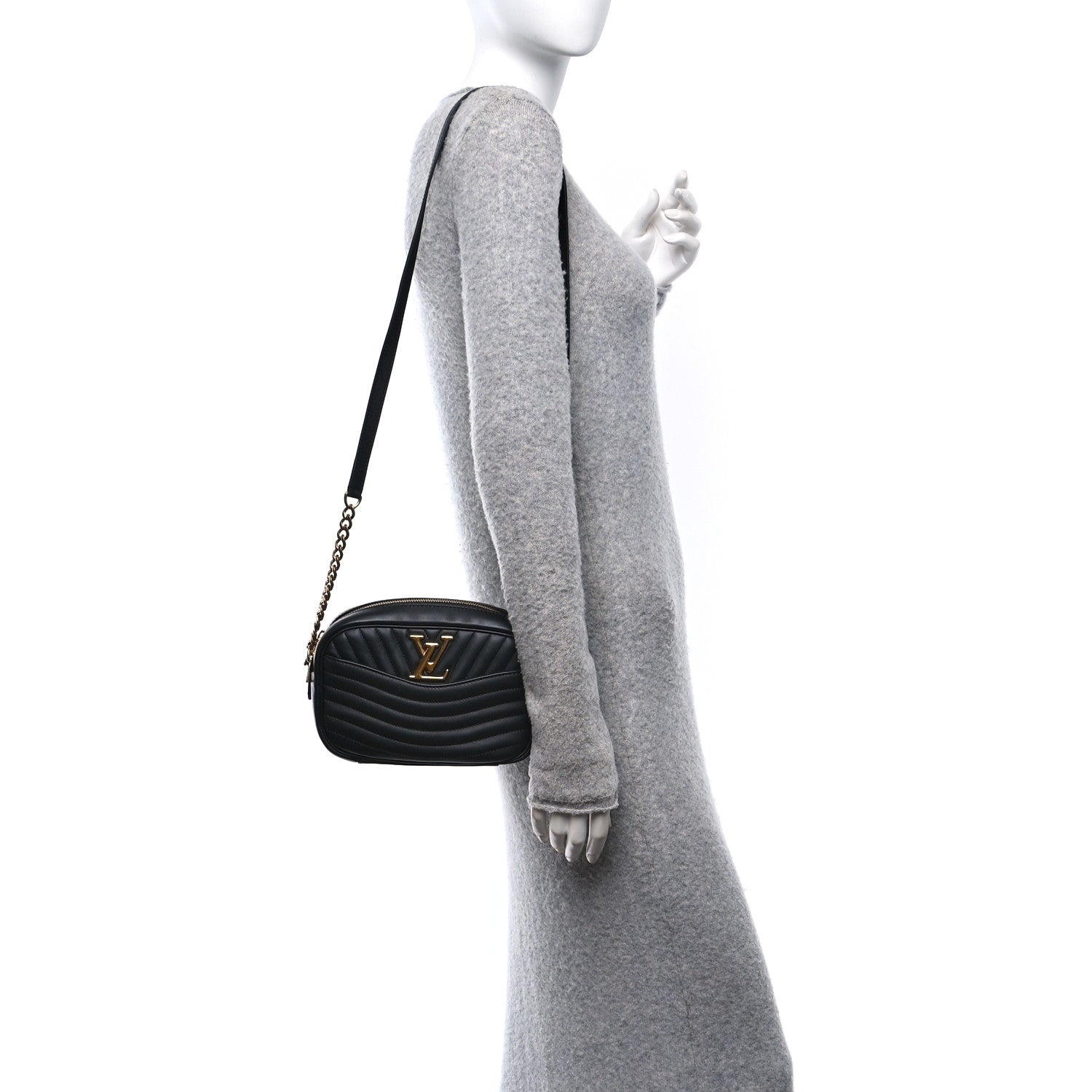 Calfskin New Wave Camera Bag NV Black