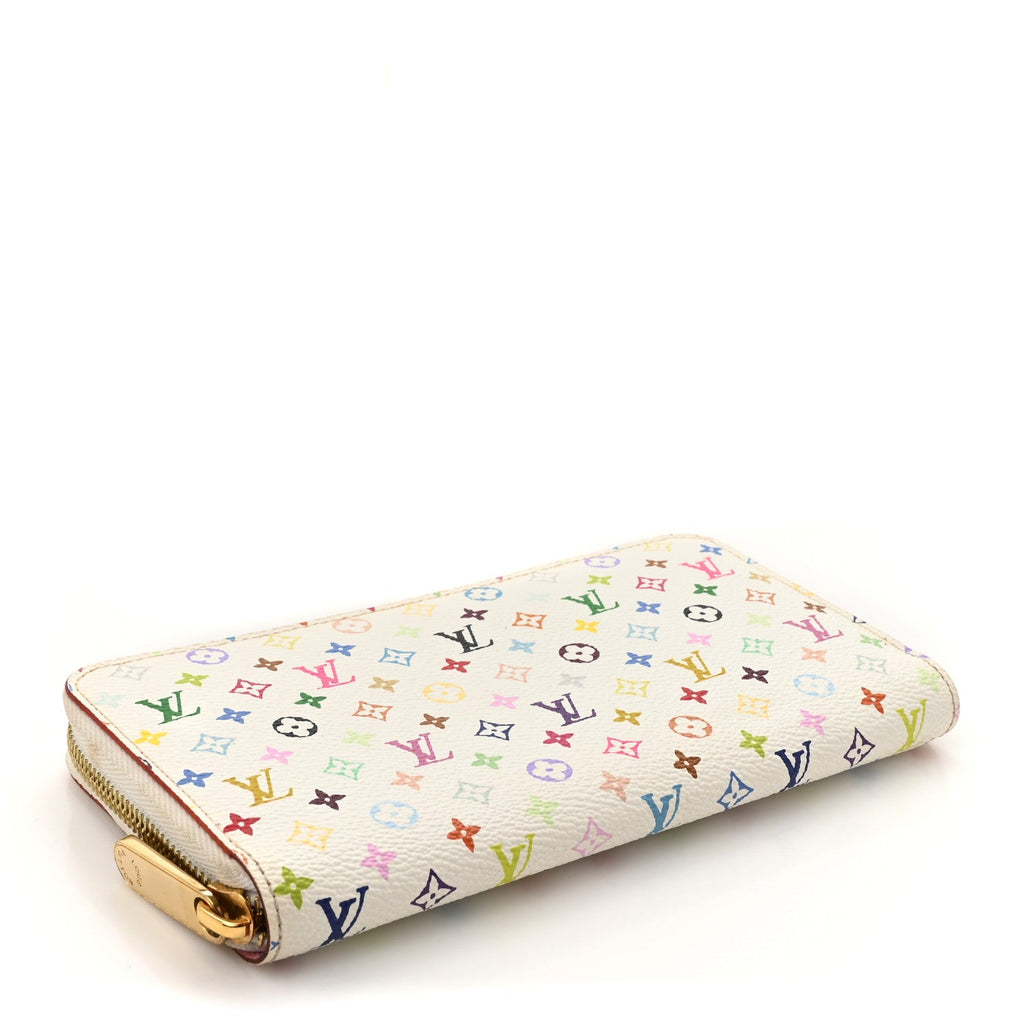 Monogram Multicolor Zippy Wallet White Litchi