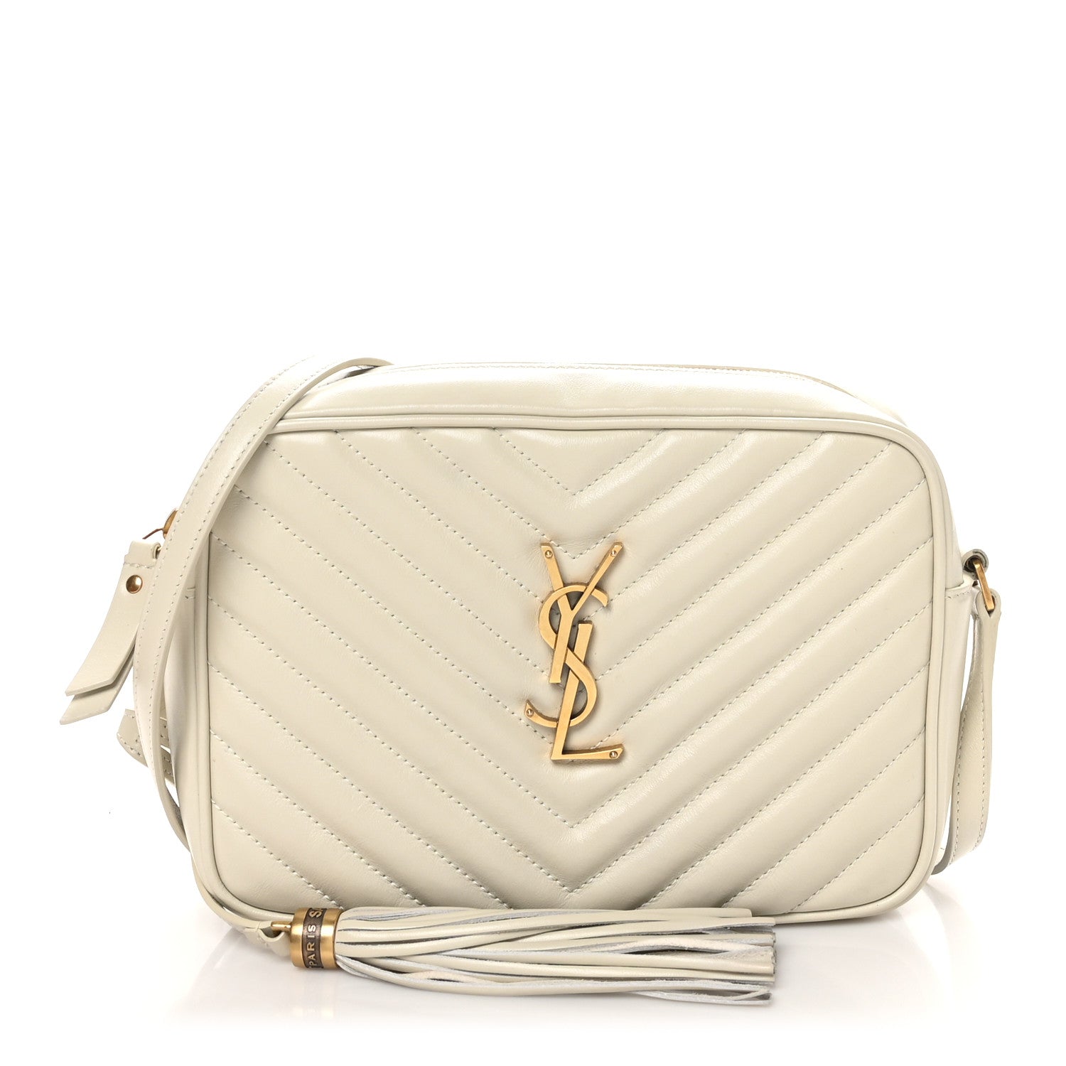 Calfskin Matelasse Monogram Lou Camera Bag Crema Soft