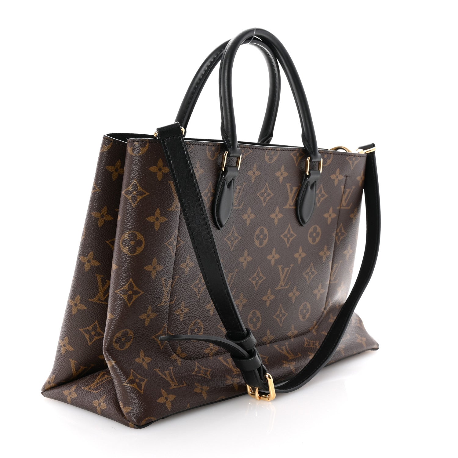 Monogram Flower Tote Black