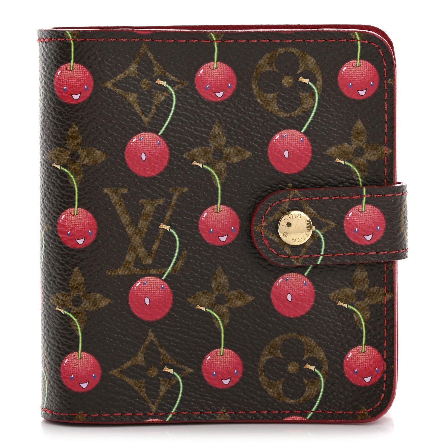 Monogram Cerises Compact Zipped Wallet