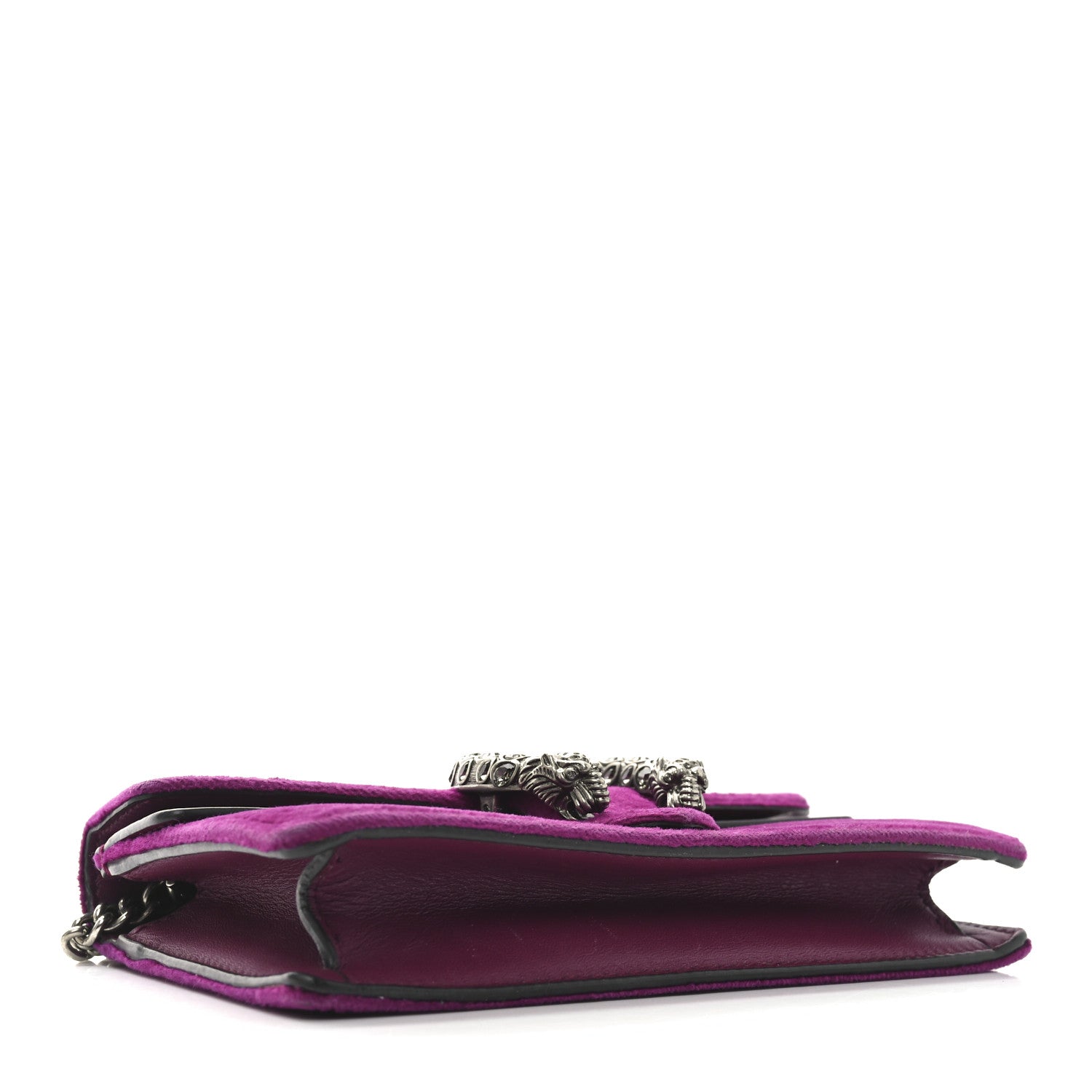 Velvet Super Mini Dionysus Shoulder Bag Fuchsia Violet Cyclamen