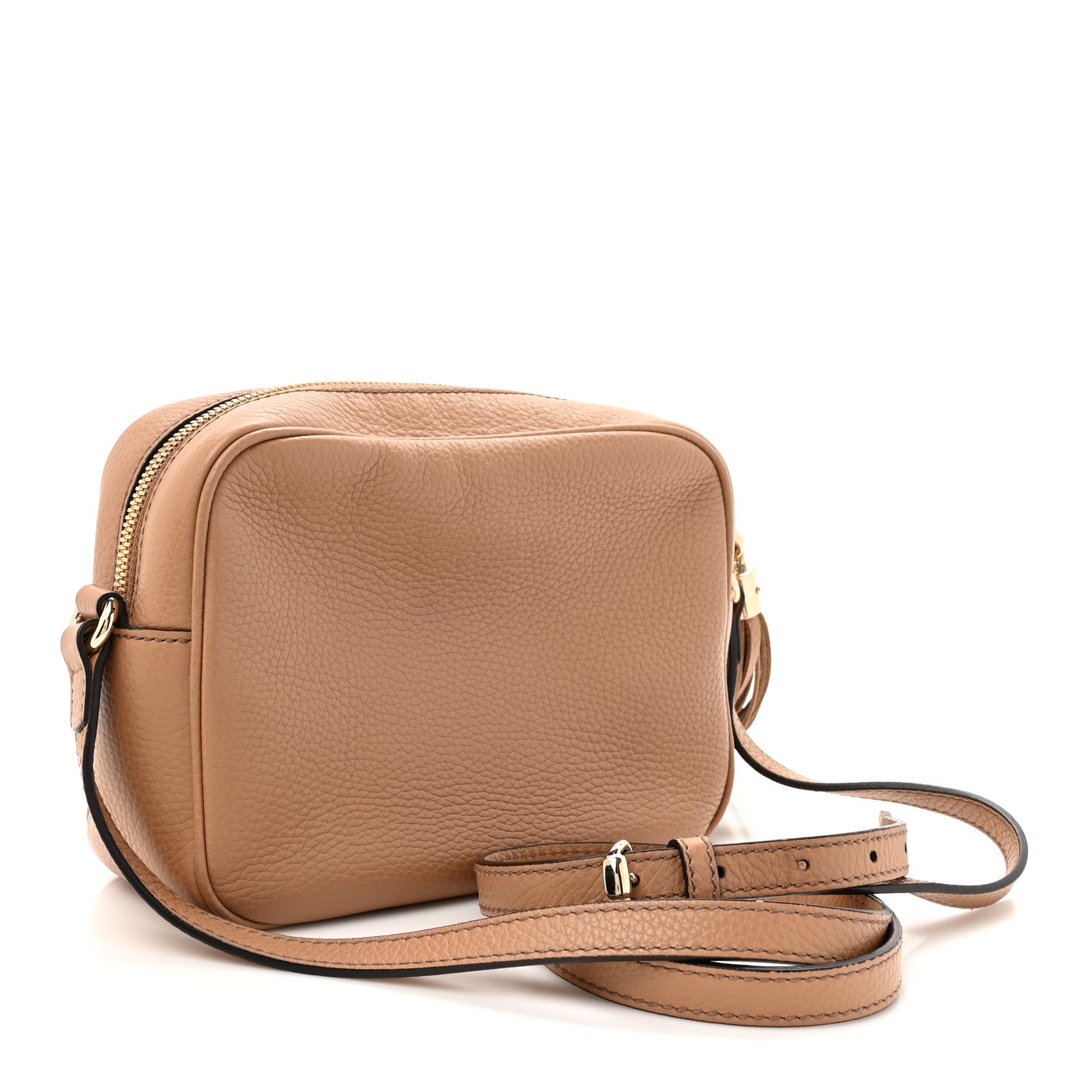 Pebbled Calfskin Small Soho Disco Bag Camelia