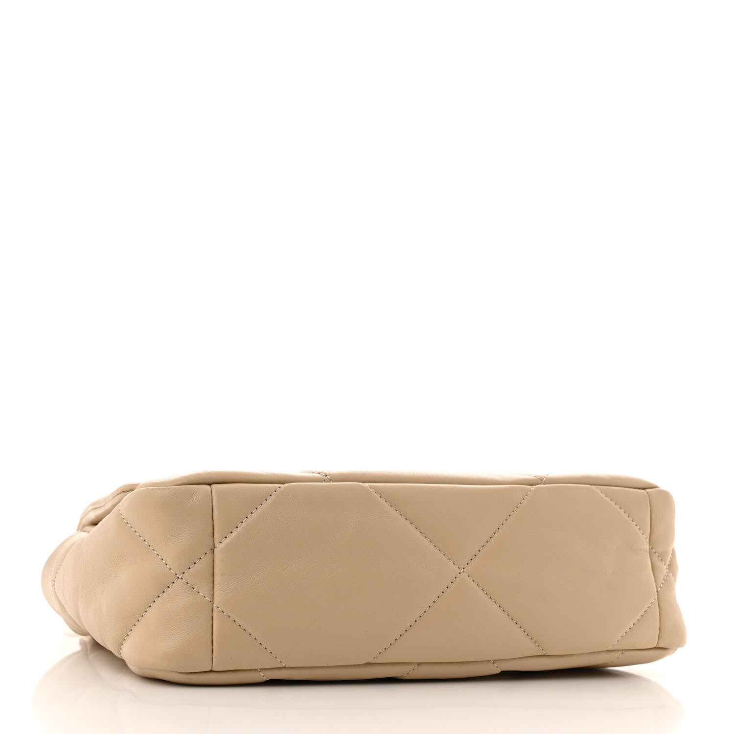 Lambskin Quilted Medium Chanel 19 Flap Light Beige