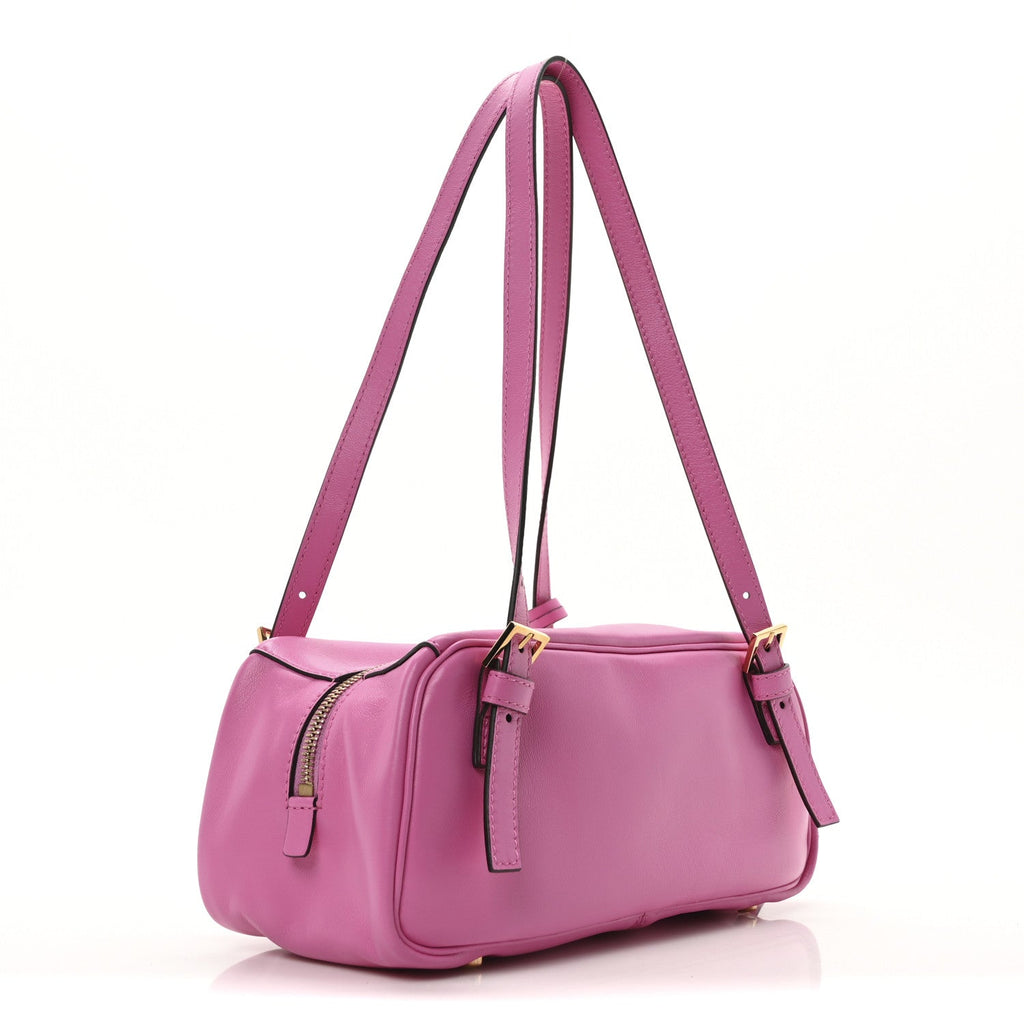 Lambskin Tag Bowling Bag Pink