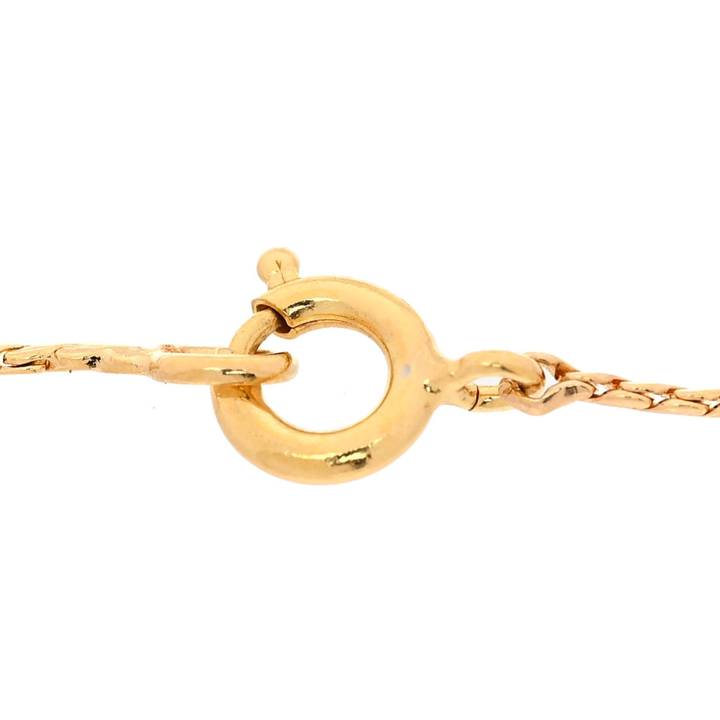 Metal Crystal Chain Logo Bracelet Gold