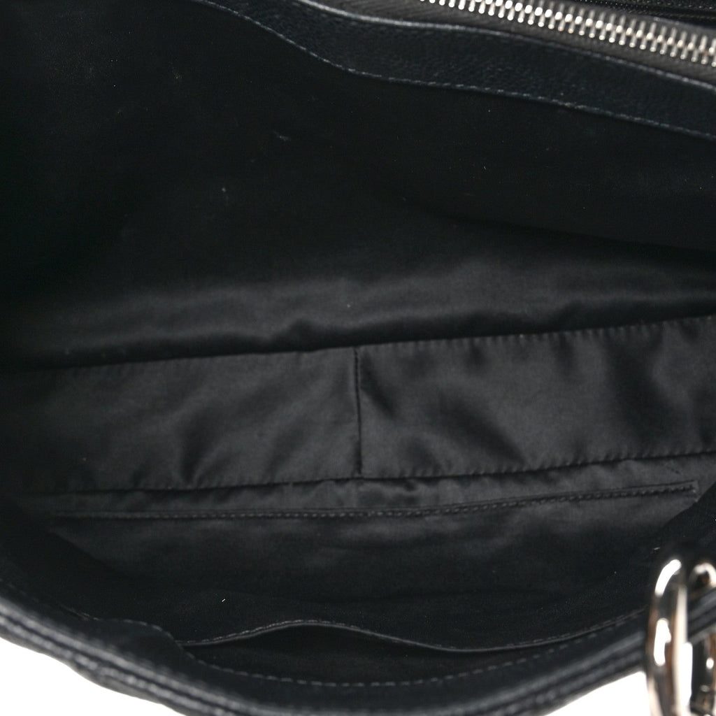 Caviar Quilted Grand Shopping Tote GST Black