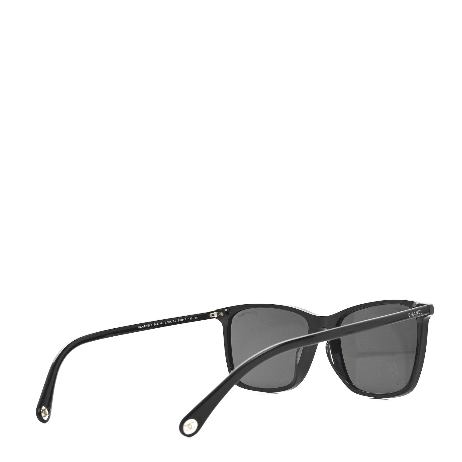 Acetate Polarized Square Sunglasses 5447-A Black