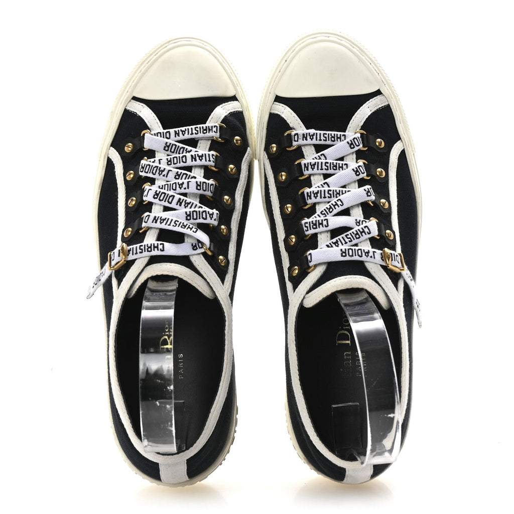 Canvas Walk'N'Dior Low Top Sneakers 39 Black