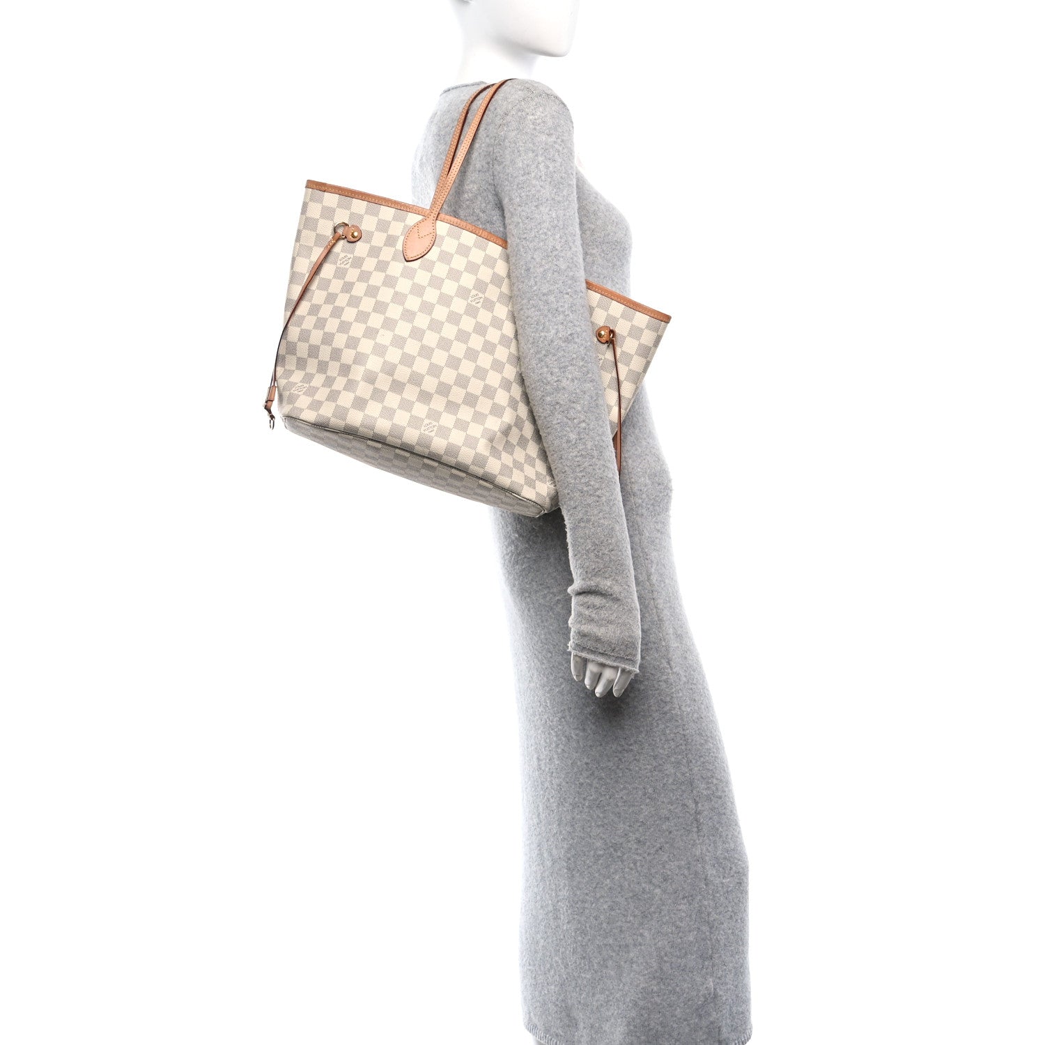 Damier Azur Neo Neverfull MM Rose Ballerine