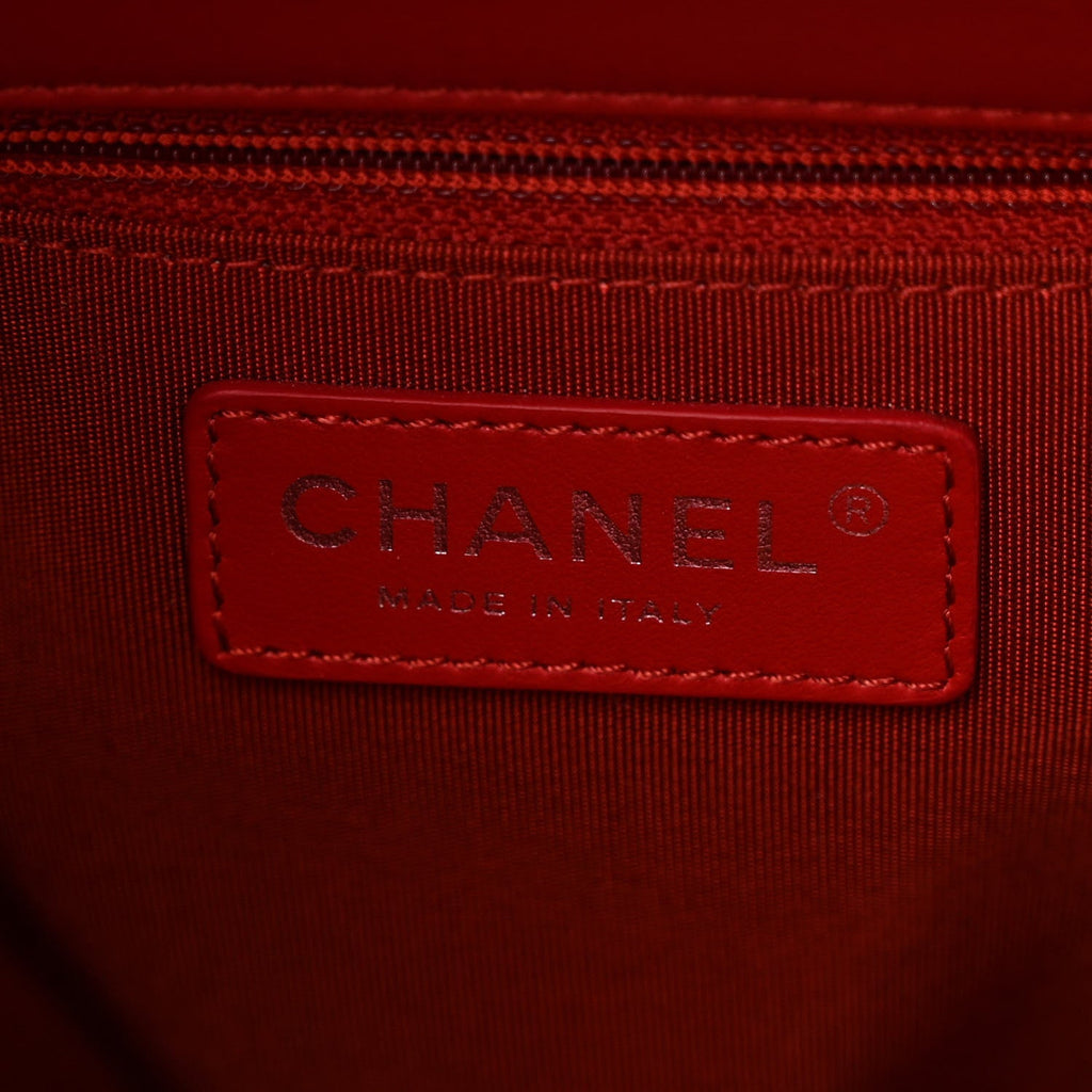 Lambskin Quilted Urban Delight Tote Red