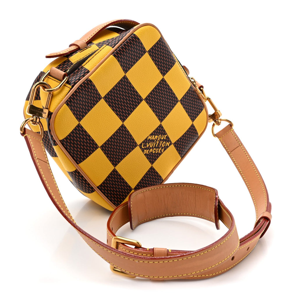 Damier Pop Chess Messenger Jaune Mat