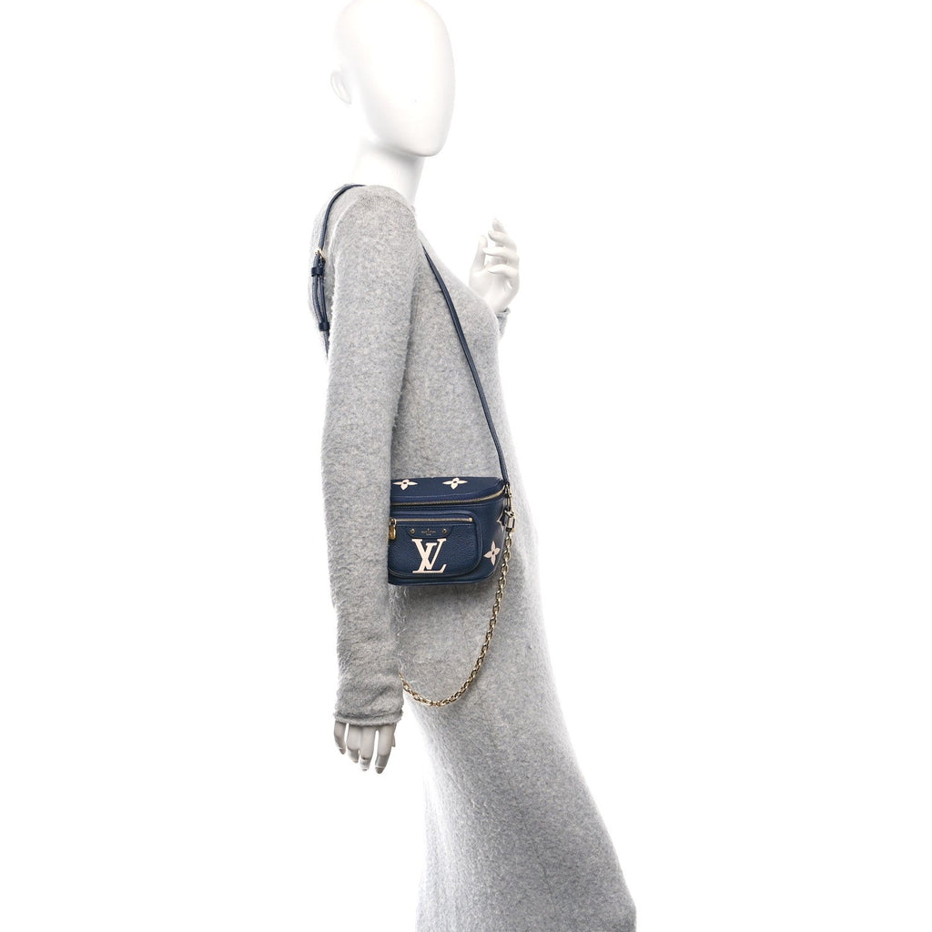 Empreinte Monogram Giant Mini By The Pool Bumbag Navy Creme