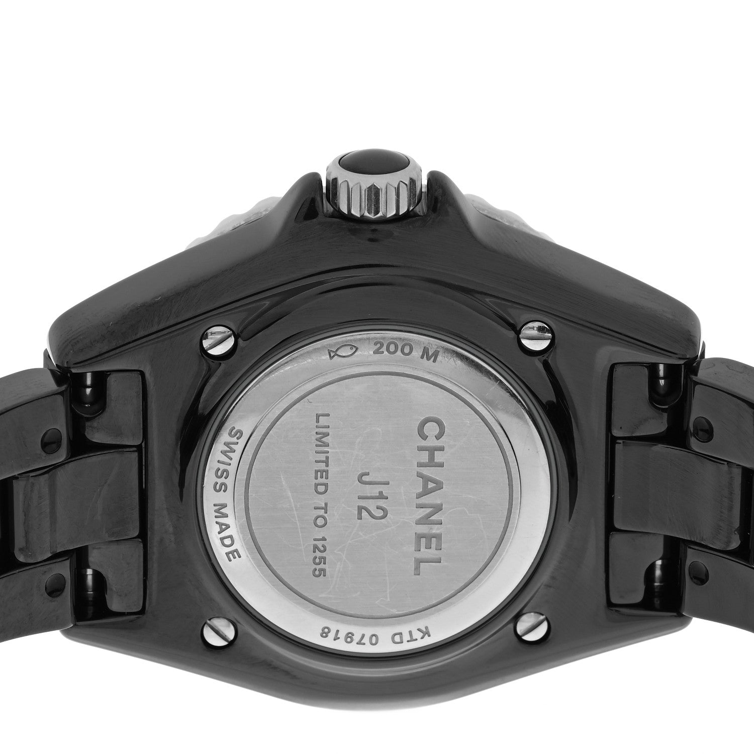Stainless Steel Ceramic 33mm J12 Electro Quartz Watch Black