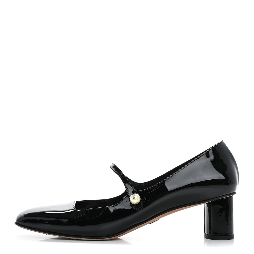 Patent Square Mary-Jane Pumps 40 Black