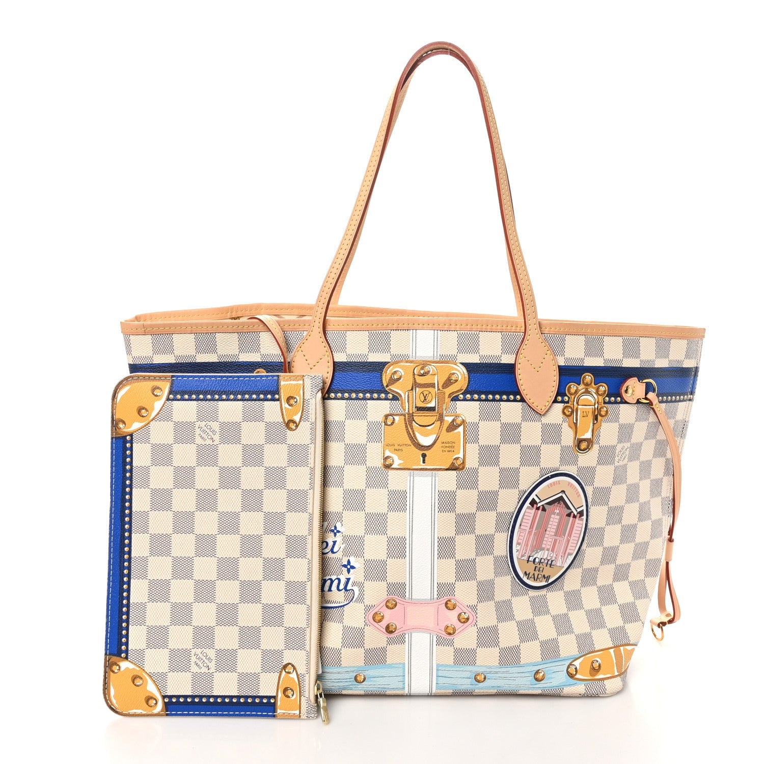 Damier Azur Summer Trunks Forte Dei Marmi Neo Neverfull MM