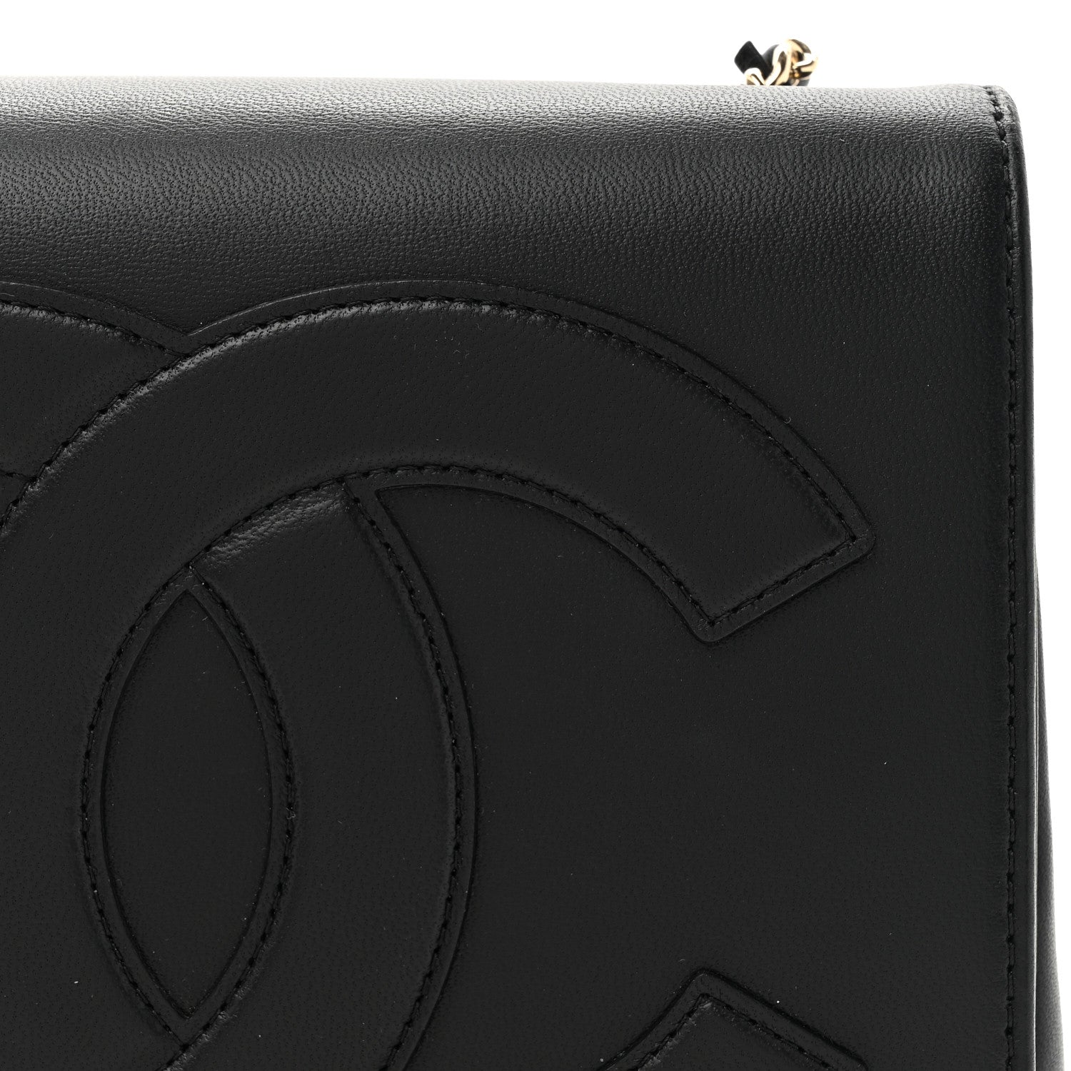 Lambskin CC Mania Flap Bag Black